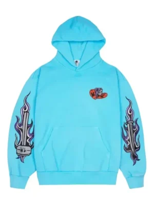 Warren Lotas Blue Broken Heart Reaper Hoodie