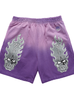Warren Lotas Sacramento Kings Flaming Skull Shorts