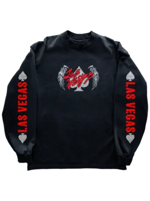 Warren Lotas Vegas Spade Long Sleeve Shirt – Black