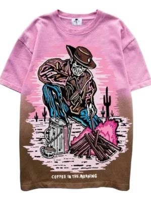 Warren Lotas Coffee In The Morning Shirt – Pink
