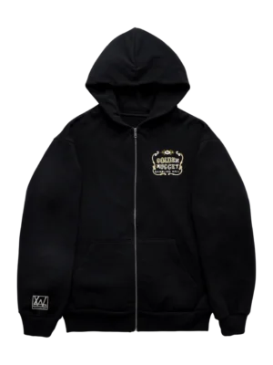 Warren Lotas Golden Nugget Zip Up Hoodie – Black