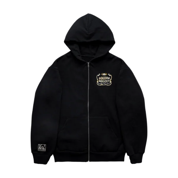 Warren Lotas Golden Nugget Zip Up Hoodie – Black
