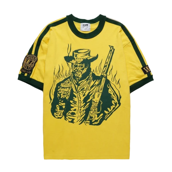 Warren Lotas Gaucho Striped Ringer Shirt Yellow/Green