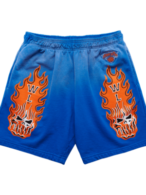Warren Lotas New York Knicks Flaming Skull Shorts
