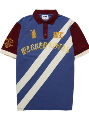 Warren Lotas Reaper Academy Polo Blue/Cream/Burgundy