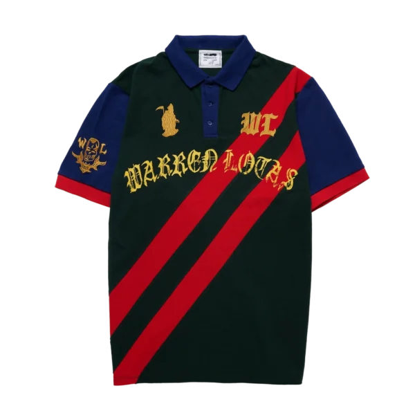 Warren Lotas Reaper Academy Polo – Forest Green/Red/Navy