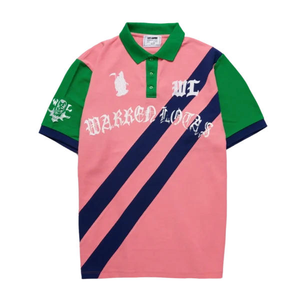 Warren Lotas Reaper Academy Polo – Pink/Navy/Green