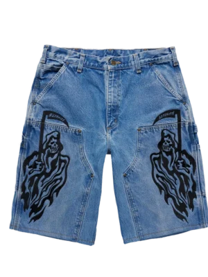 Warren Lotas Serenity Double Knee Shorts Blue Black